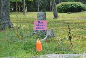 Slow Lobster Crossing Sign